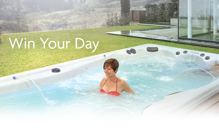 win your day with an h2x fitness swim spa by master spas