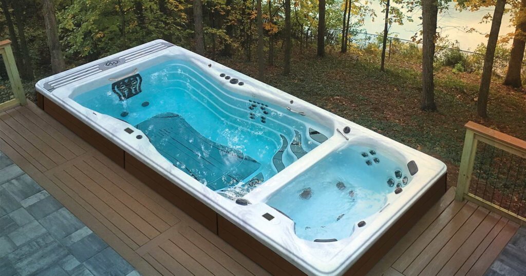 swim spa deck