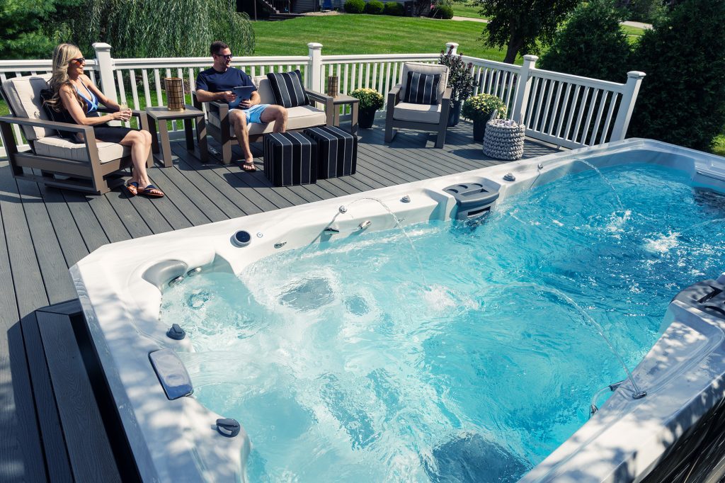 swim spa landscaping ideas