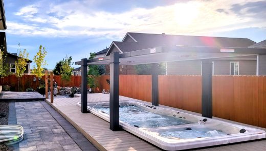 in-ground swim spa installation