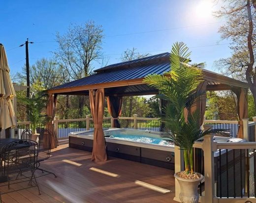 in-ground swim spa installation