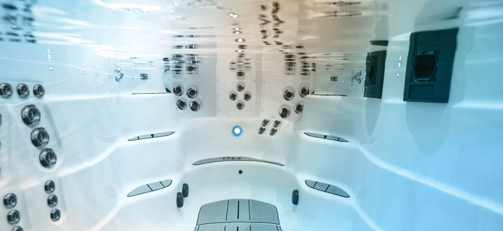 underwater photography inside an H2X Swim Spa