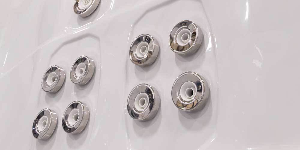 Therapeutic jets in a Trainer 12 H2X Fitness Swim Spa.